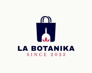 Ladies Drink - Wine Bottle Shopping logo design
