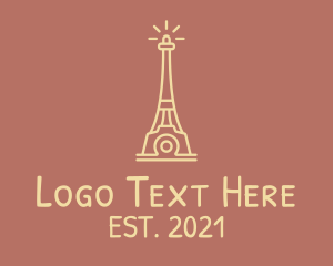 Journalist - Eiffel Tower Camera logo design