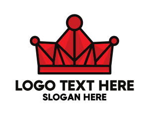 Red Crown - Royal Mosaic Crown logo design