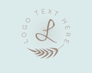 Palm - Palm Leaf Letter logo design
