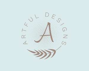 Organic Palm Leaf Spa logo design