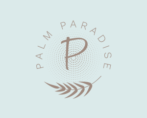 Organic Palm Leaf Spa logo design