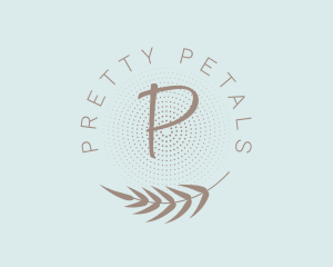 Organic Palm Leaf Spa logo design