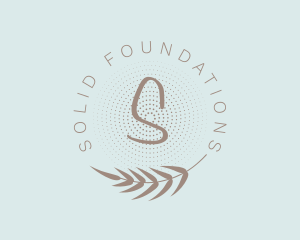 Jewelry - Organic Palm Leaf Spa logo design