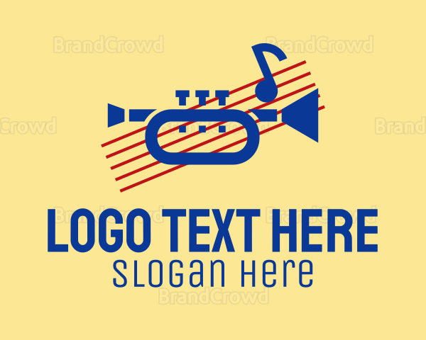 Retro Trumpet Music Logo