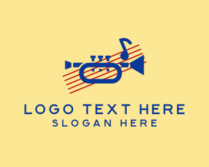 Retro Trumpet Music  Logo