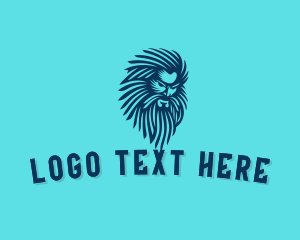 Mascot - Mythology God Beard logo design