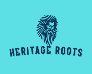 Ancestor - Mythology God Beard logo design