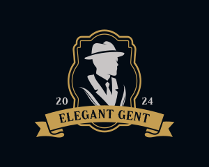 Gentleman - Gentleman Suit Hat logo design