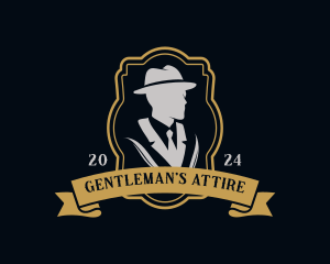 Gentleman Suit Hat logo design