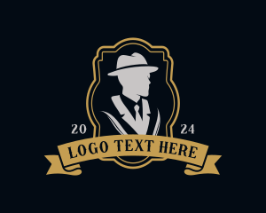 Gentleman - Gentleman Suit Hat logo design