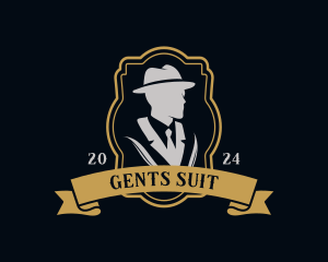 Gentleman Suit Hat logo design