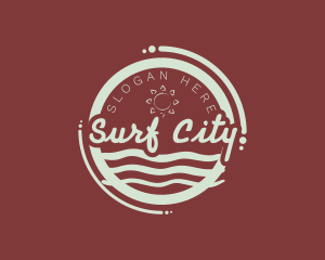 Sun Sea Waves logo design