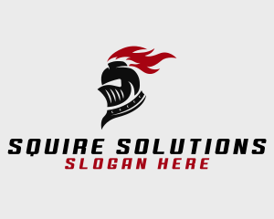 Squire - Knight Warrior Character logo design