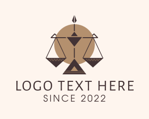 Office - Greek Scales of Justice logo design