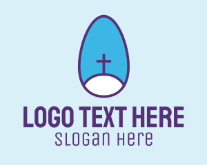Egg - Holy Easter Sunday logo design