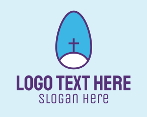 Jesus - Holy Easter Sunday logo design