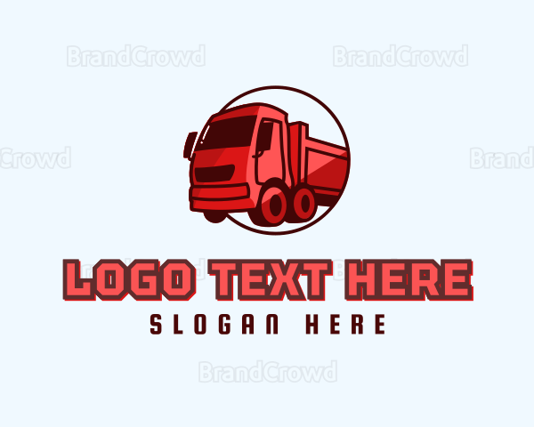 Modern Dump Truck Logo