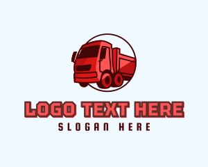 Distribution - Modern Container Truck logo design