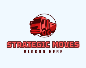 Modern Dump Truck logo design