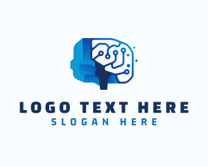 It - Brain Technology Programmer logo design