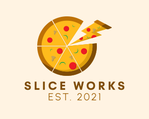 Slice - Pizza Slice Restaurant logo design