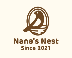 Finch Bird Nest logo design