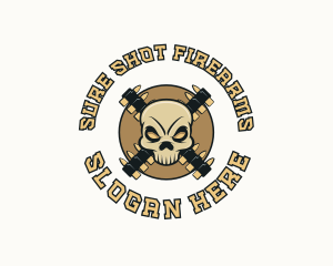 Skull Bullet Ammunition logo design