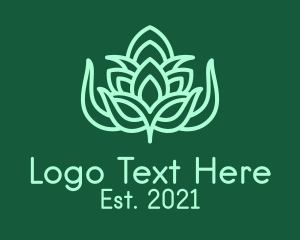 Symmetrical - Green Botanical Herb logo design