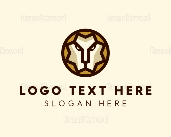 Luxury Sun Lion Crest Logo
