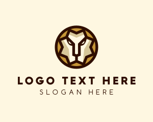 Lion - Luxury Sun Lion Crest logo design