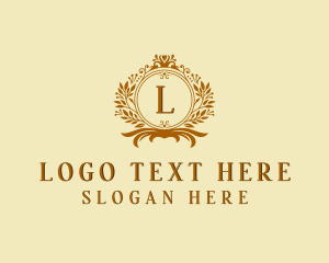 Lettermark - Flower Royalty Wreath logo design