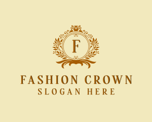 Flower Royalty Wreath logo design