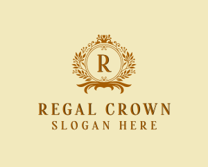 Royalty - Flower Royalty Wreath logo design