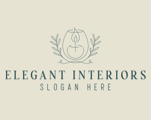 Spa Candle Decoration logo design