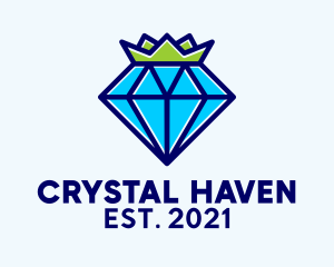 Royal Diamond Crystal Crown logo design