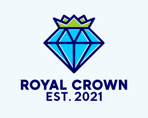 Royal Diamond Crystal Crown logo design