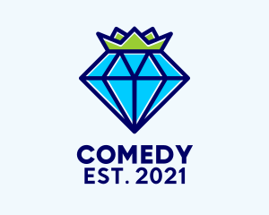 Expensive - Royal Diamond Crystal Crown logo design