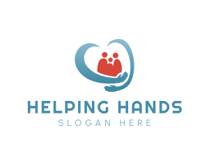 Aid - Family Support Hands logo design