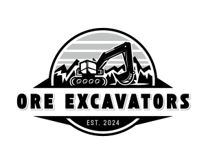 Excavator Mining Equipment logo design