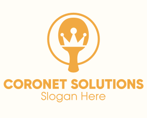 Coronet - Golden Table Tennis Crown logo design