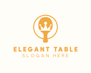 Golden Table Tennis Crown logo design