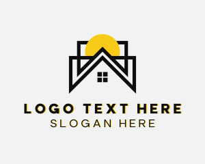 Accommodation - Residential Roof Property logo design