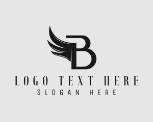 Airline - Modern Wing Letter B logo design