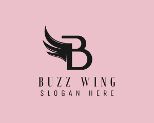 Wing Boutique Letter B logo design