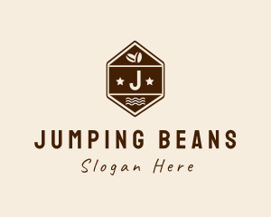Hexagon Coffee Bean logo design