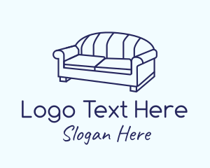 Furniture Store - Monoline Sofa Furniture logo design