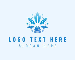 Eco - Eco Housekeeping Broom logo design