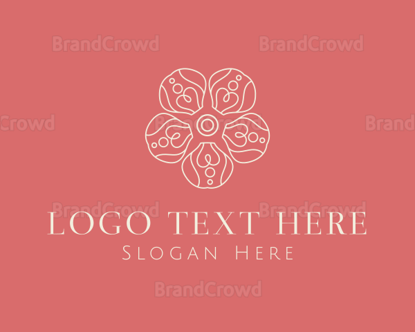 Organic Flower Petal Logo