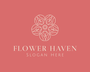 Organic Flower Petal  logo design